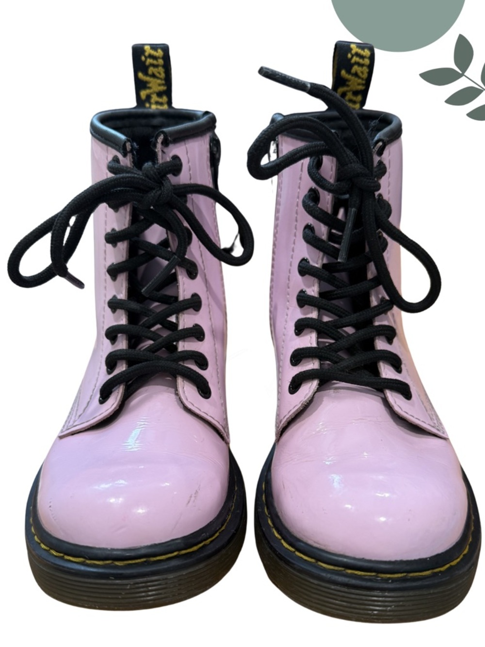 Dr. Martens 1460 J Pink Patent Boots Youth 1 - Picture 2 of 10